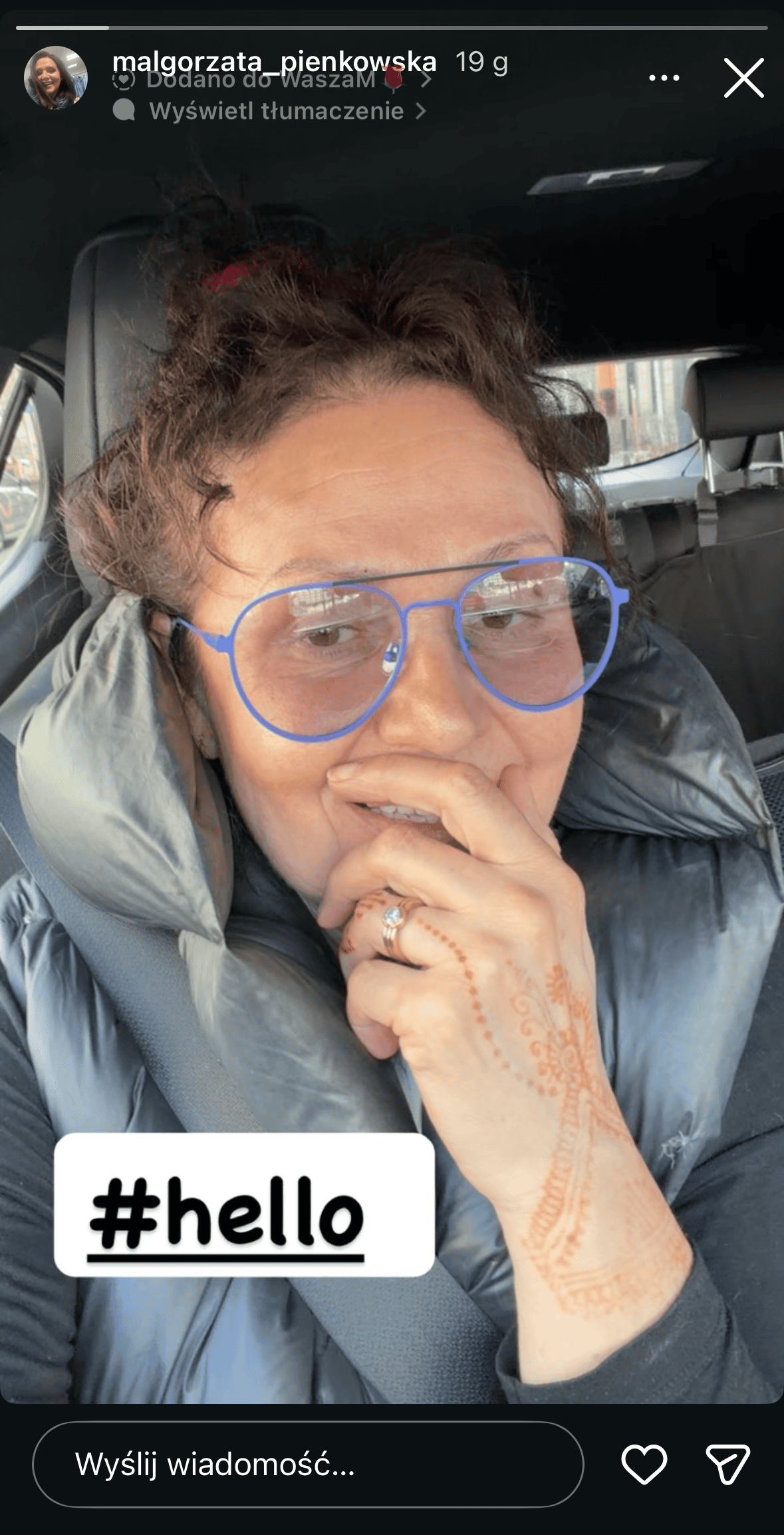 Tak wygląda 60-letnia Małgorzata Pieńkowska poza kamerami! 60-latka zrobiła sobie tatuaż na dłoni