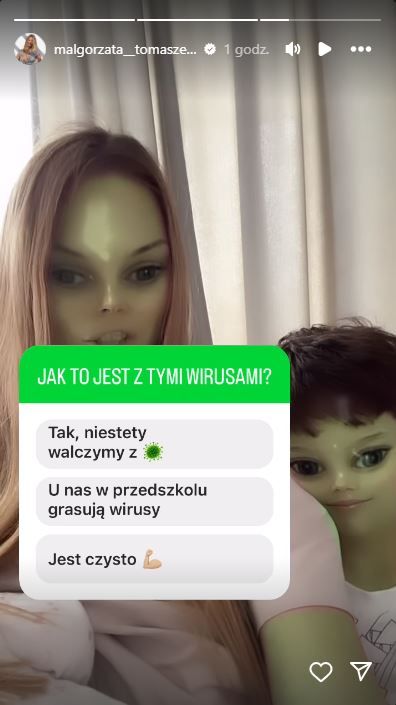 Małgorzata Tomaszewska boi się o swoją córeczkę, fot. Instagram malgorzata__tomaszewska 3.JPG