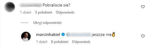 Marcin Hakiel odpowiada na pytanie o ślub, fot. Instagram (2).jpg