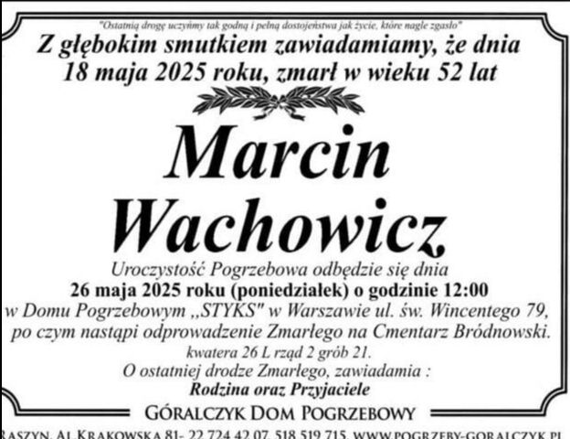 Marcin Wachowicz nie żyje. Restauratora kochały gwiazdy. Miał 52 lata