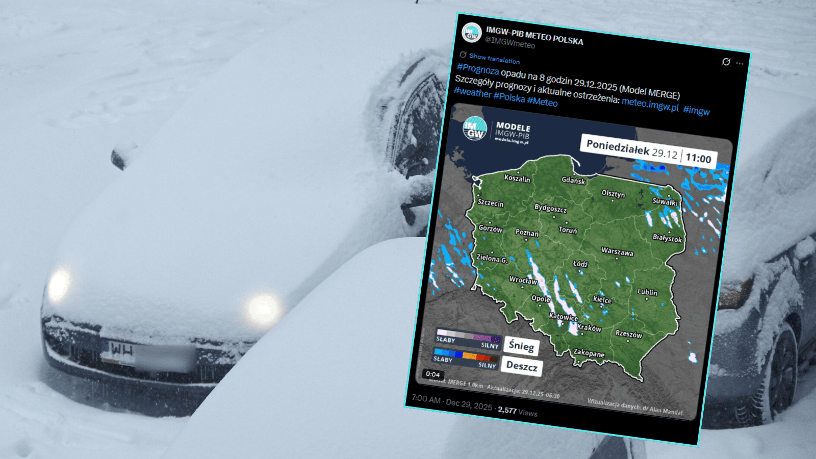 Zima uderzy z pełną siłą. W tych regionach Polski spadnie choćby 25 cm śniegu