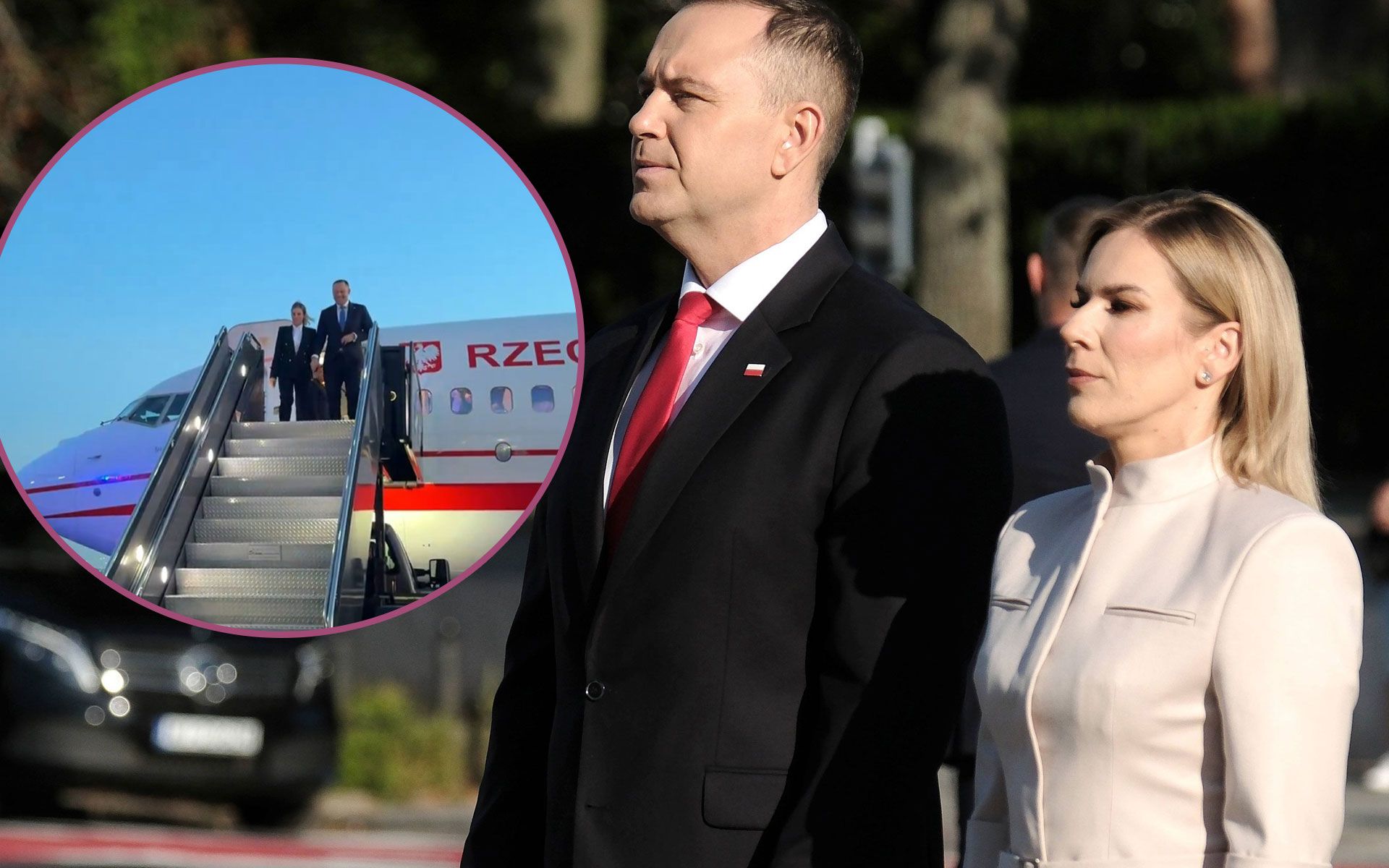 Nawrocki wylądował w USA. Wszystkie oczy na jego żonę. To musiało się tak skończyć