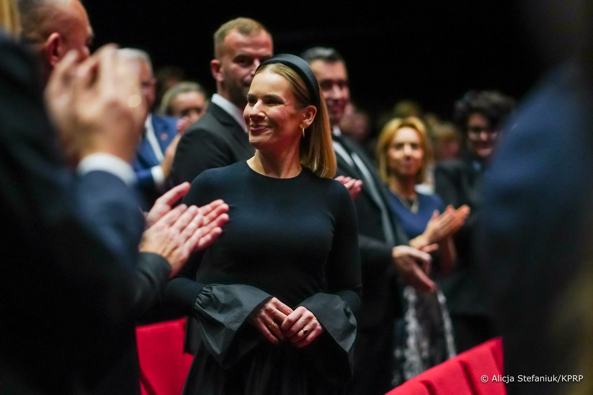 Marta Nawrocka na przedstawieniu