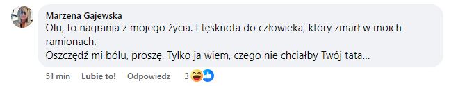 Marzena Gajewska broni nagrań ze Smoktunowiczem, fot. Facebook