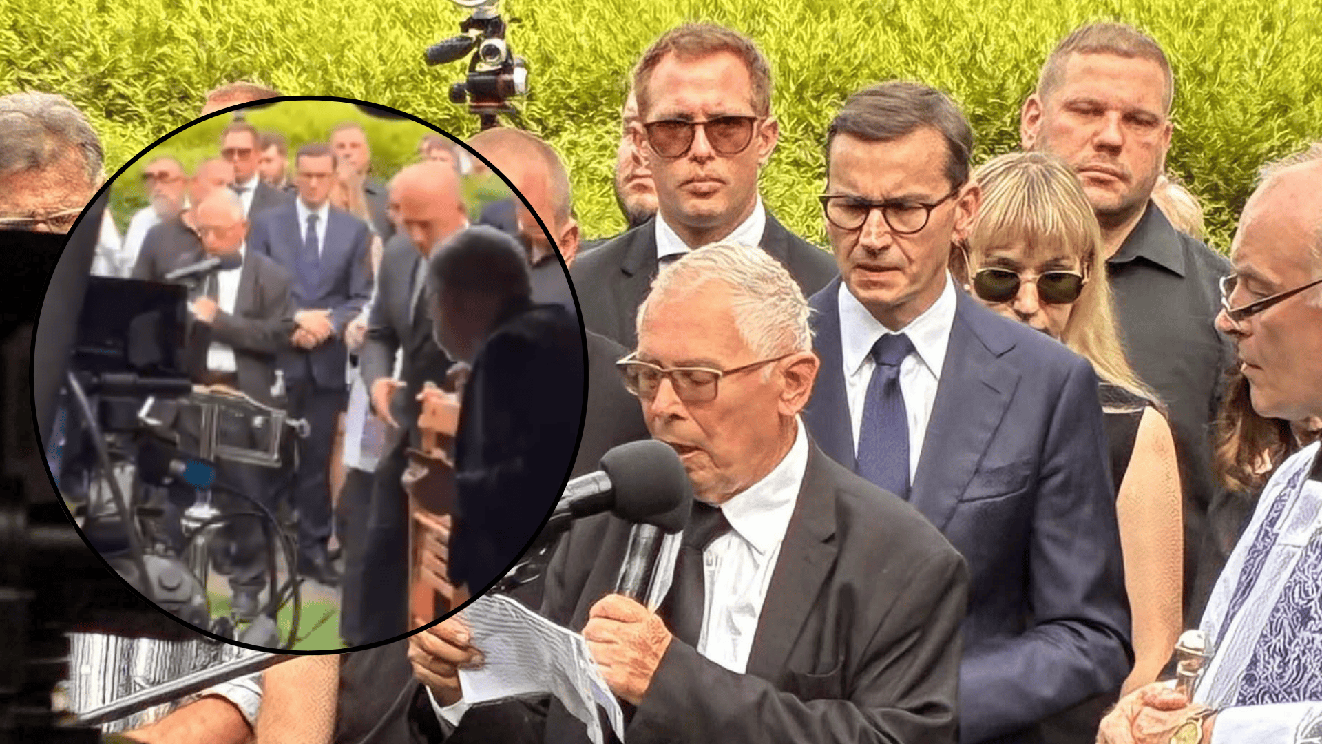 Morawiecki z trudem stał nad grobem matki. Nagle wydarzyło się to. Wszyscy wstrzymali oddech