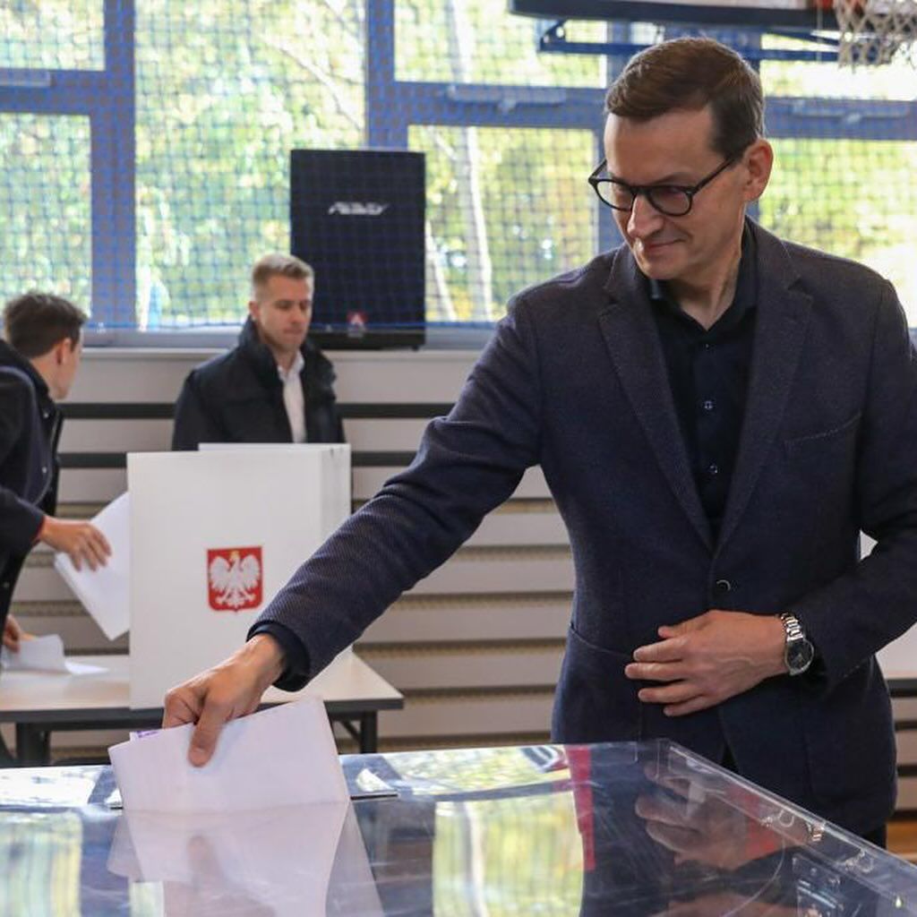 Mateusz Morawiecki na wyborach fot. Instagram @morawieckipl
