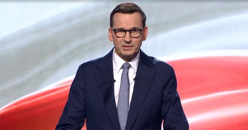 Mateusz Morawiecki podczas debaty zaskoczył niektórymi porównaniami, fot. kadr z „Debaty wyborczej” w 2023 roku.JPG