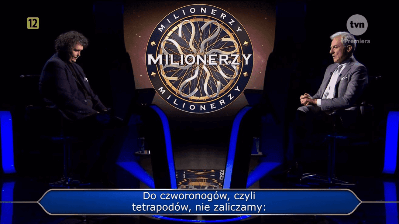 Mateusz Żaboklicki wygrał milion w programie „Milionerzy”, fot. kadr z programu „Milionerzy” prod. TVN 1.png