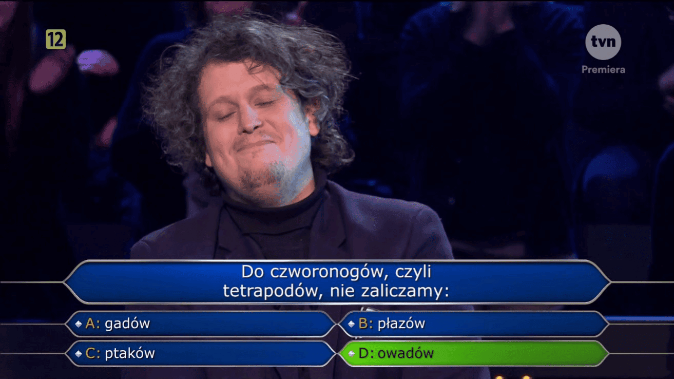 Mateusz Żaboklicki wygrał milion w programie „Milionerzy”, fot. kadr z programu „Milionerzy” prod. TVN 5.png
