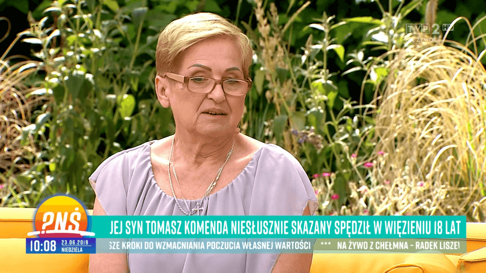Matka Tomasza Komendy dwukrotnie targnęła się na życie, fot. kadr z programu „Pytanie na śniadanie” prod. TVP 2.png