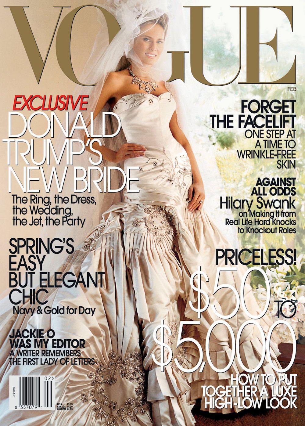 Melania Trump na ślubnej okładce Vogue'a