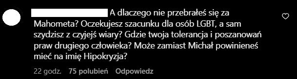 Michał Szpak komentarz
