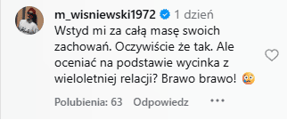 Wszyscy widzieli, jak Wiśniewski okropnie potraktował Mandarynę. Teraz się kaja