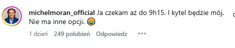 Tuż przed finałem WOŚP żona Jukubiaka ogłosiła. Michel Moran podjął decyzję