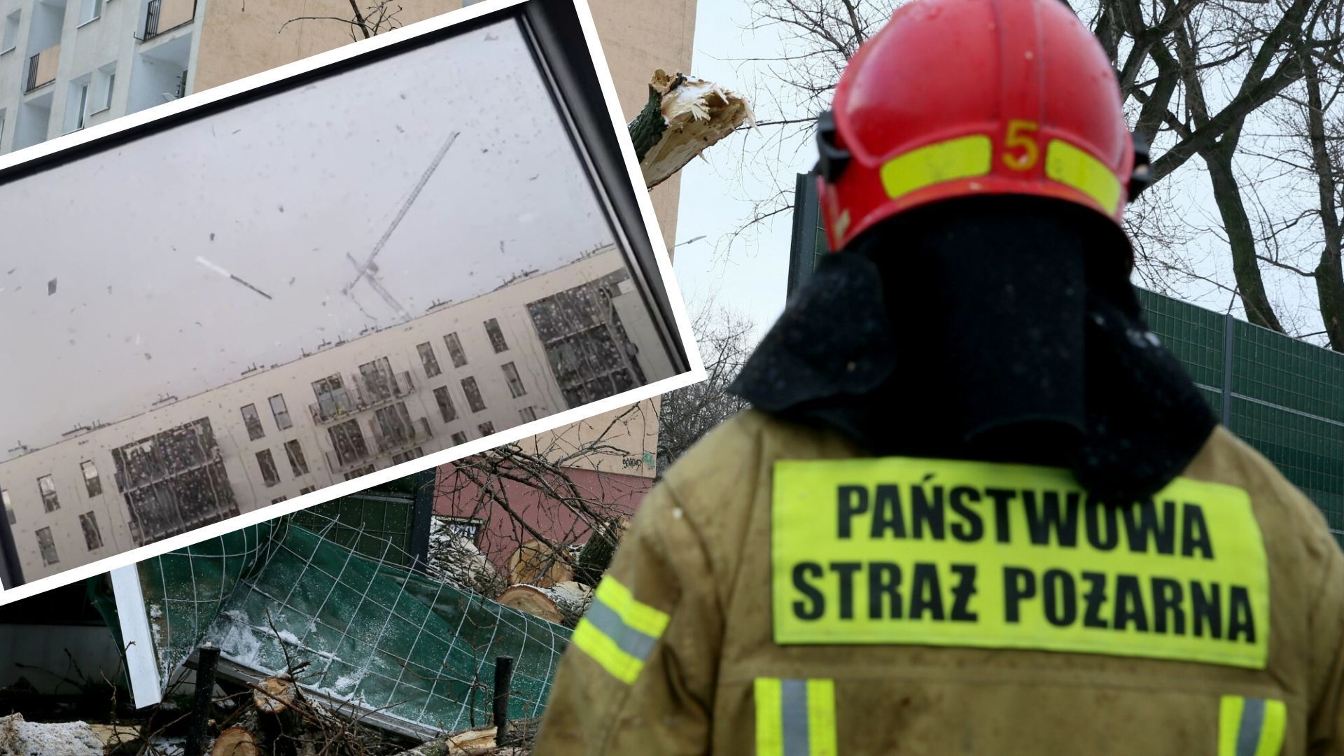 Kraków: na budowie przewrócił się dźwig