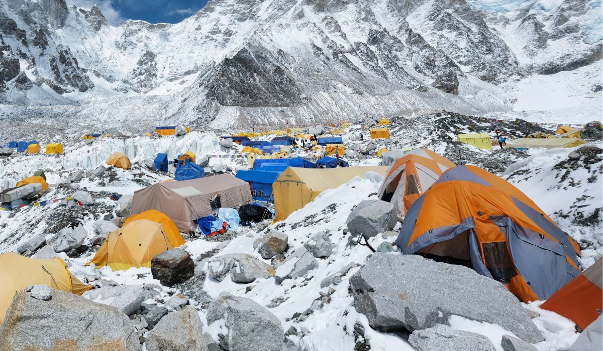 Obóz pod Mount Everestem