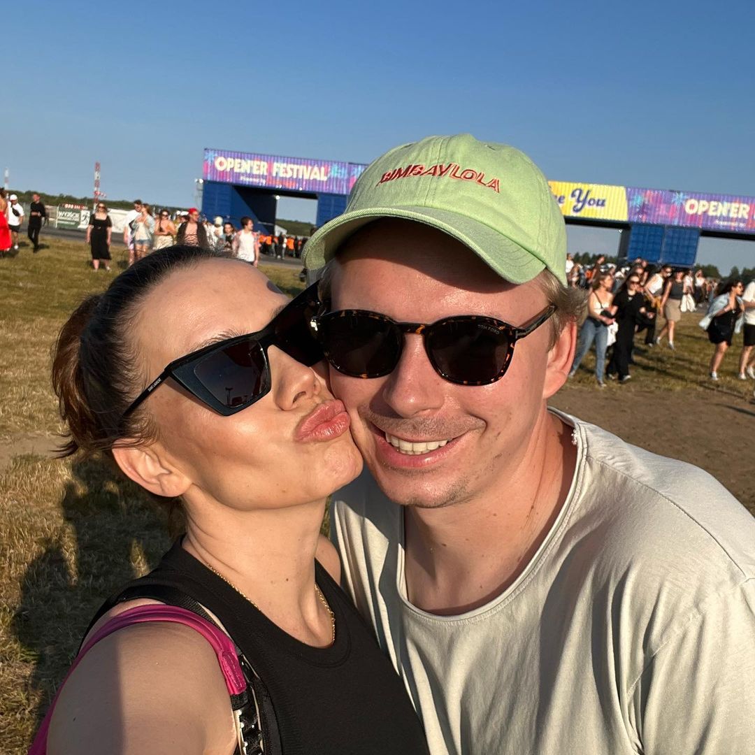 Olga Bołądź z mężem, fot. Instagram