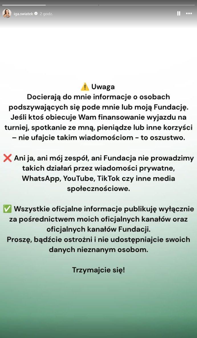 "To oszustwo". Wściekła Iga Świątek już nie wytrzymała. Wydała oświadczenie i prosi fanów o jedno