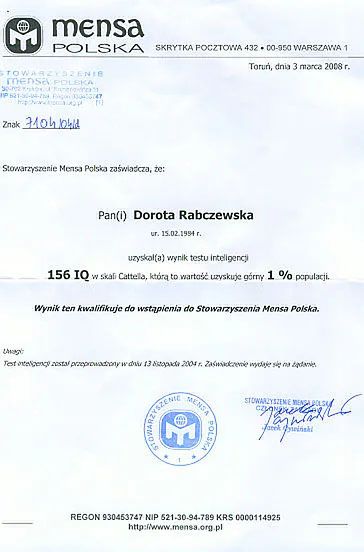 Oświadczenie MENSA ws. IQ Dody (fot. doda.net.pl)