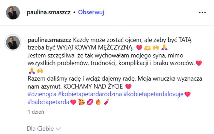 Młodszy syn wbił szpilę Paulinie Smaszcz? Pokazał się z ojcem i zdobył się na wyznanie