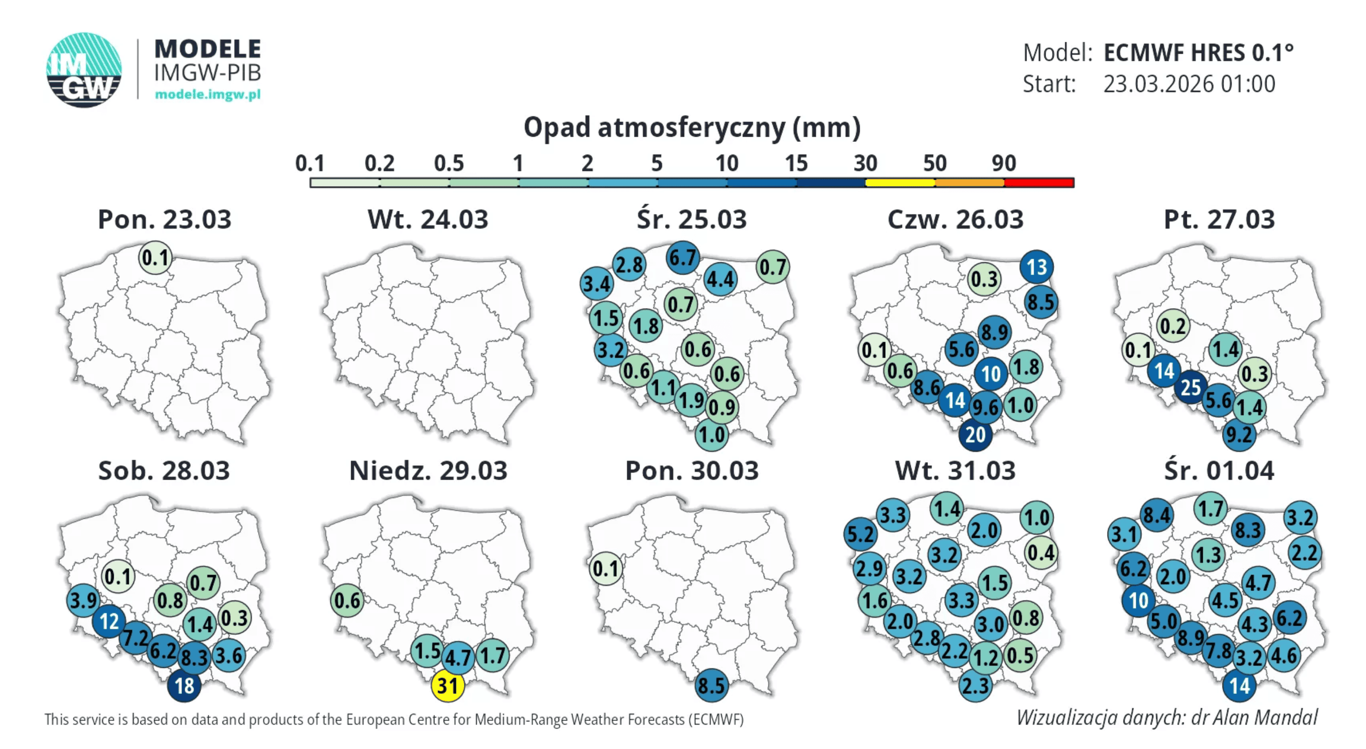 Załamanie pogody jeszcze przed Wielkanocą. Ulewy i śnieg uderzą w te regiony Polski