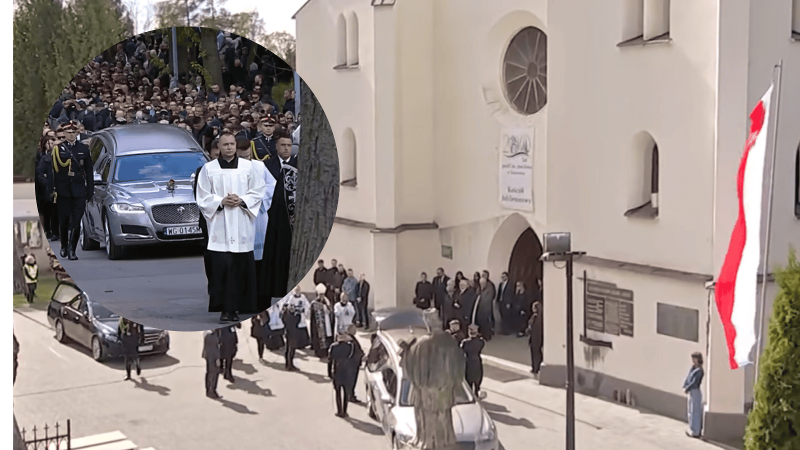 Pogrzeb Łukasza Litewki. Przejmujące sceny po wyprowadzeniu trumny z kościoła