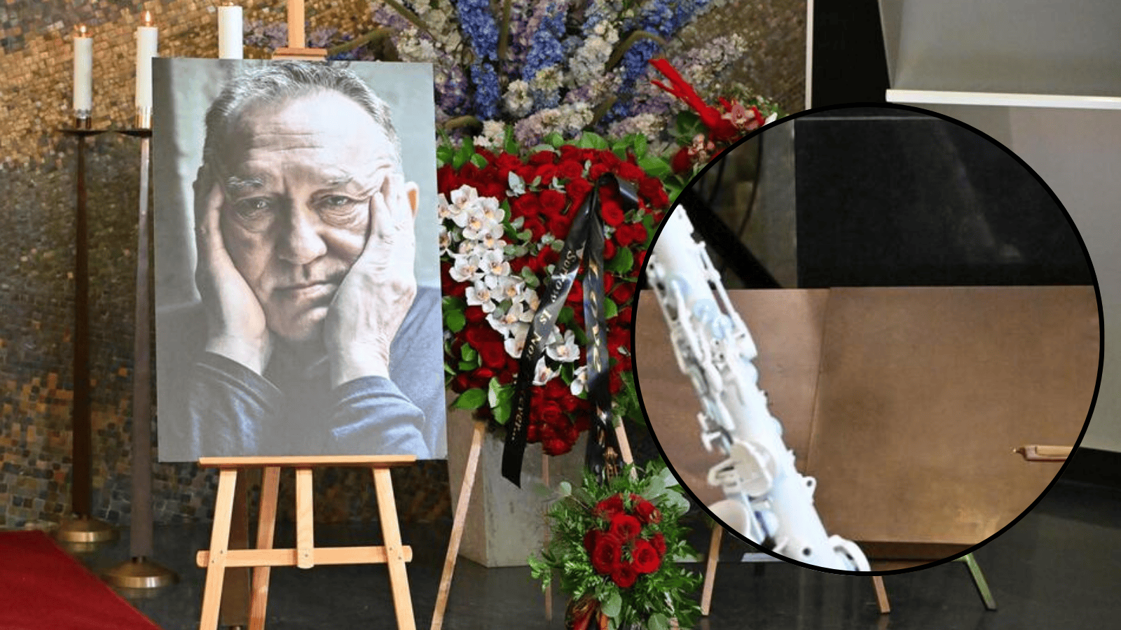 Był znakiem rozpoznawczym Urbaniaka, postawili go przy grobie jazzmana. Niezwykły widok