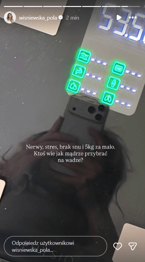Pola Wiśniewska pokazała ile teraz waży i poprosiła o pomoc. "Nerwy, stres, brak snu"