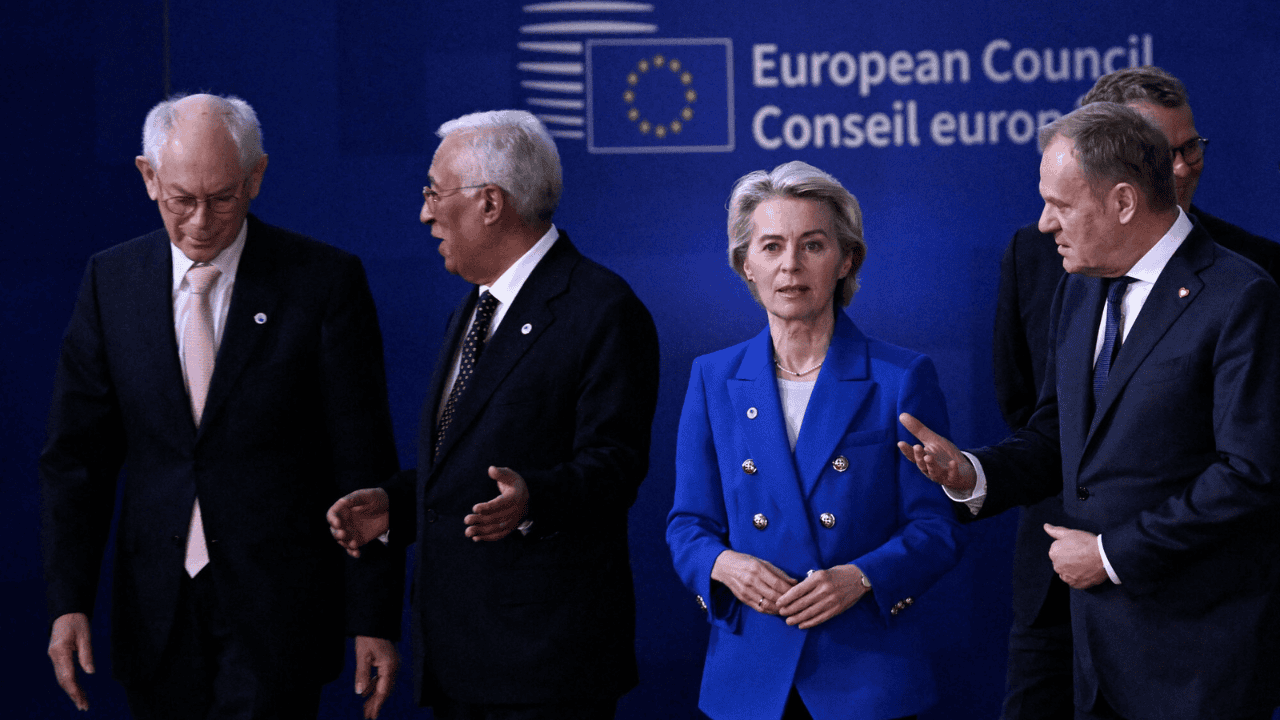 Donald Tusk, Ursula von der Leyen, Antonio Costa