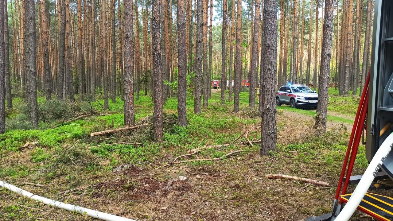 Ogromny pożar wstrząsnął okolicą. W akcji 11 zastępów straży pożarnej i śmigłowiec