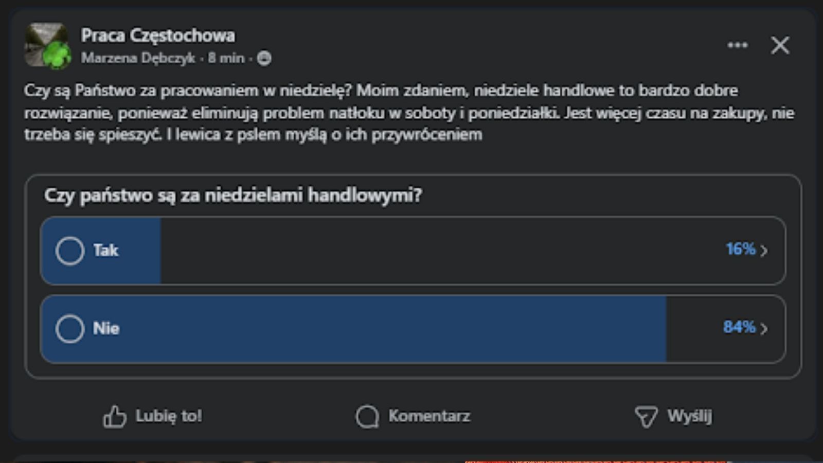 Polacy mówią "nie" pracy w niedzielę. Szokujące wyniki ankiety