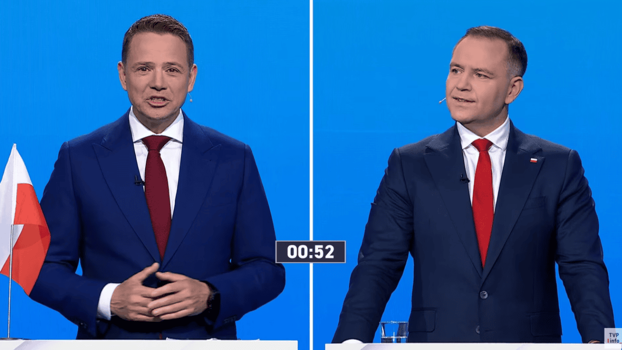 Gorący początek debaty prezydenckiej. Nawrocki i Trzaskowski obrzucają się oskarżeniami