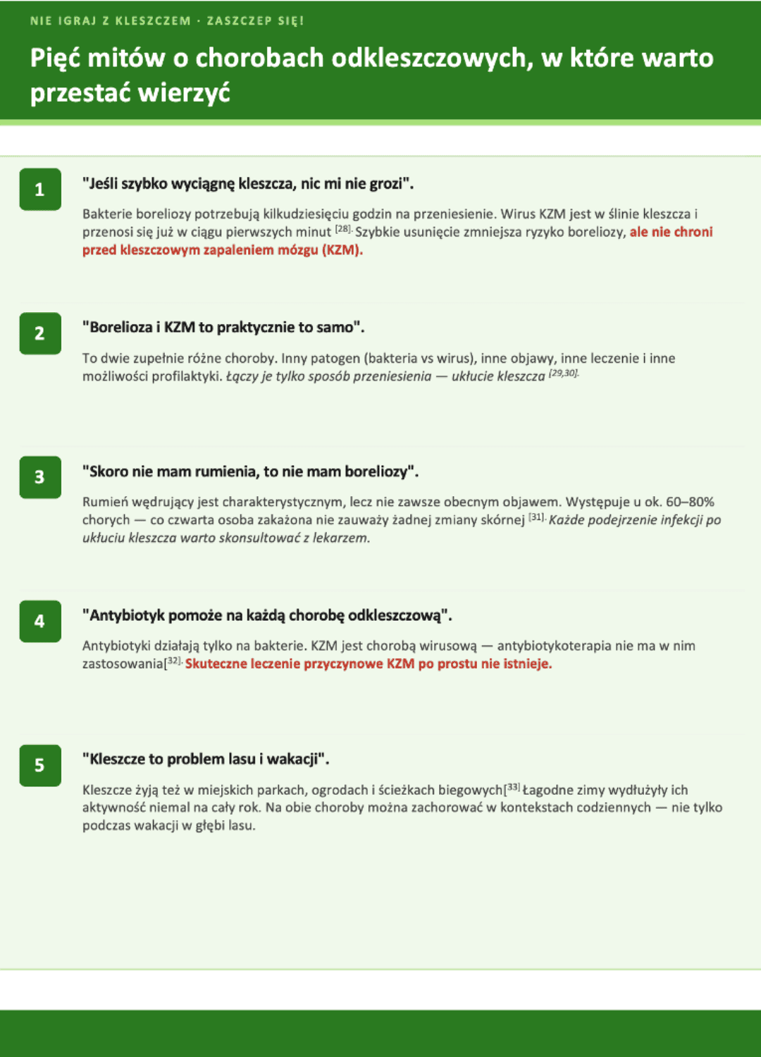 Jeden kleszcz, dwie różne choroby. Co warto wiedzieć o kleszczowym zapaleniu mózgu i boreliozie przed wakacjami