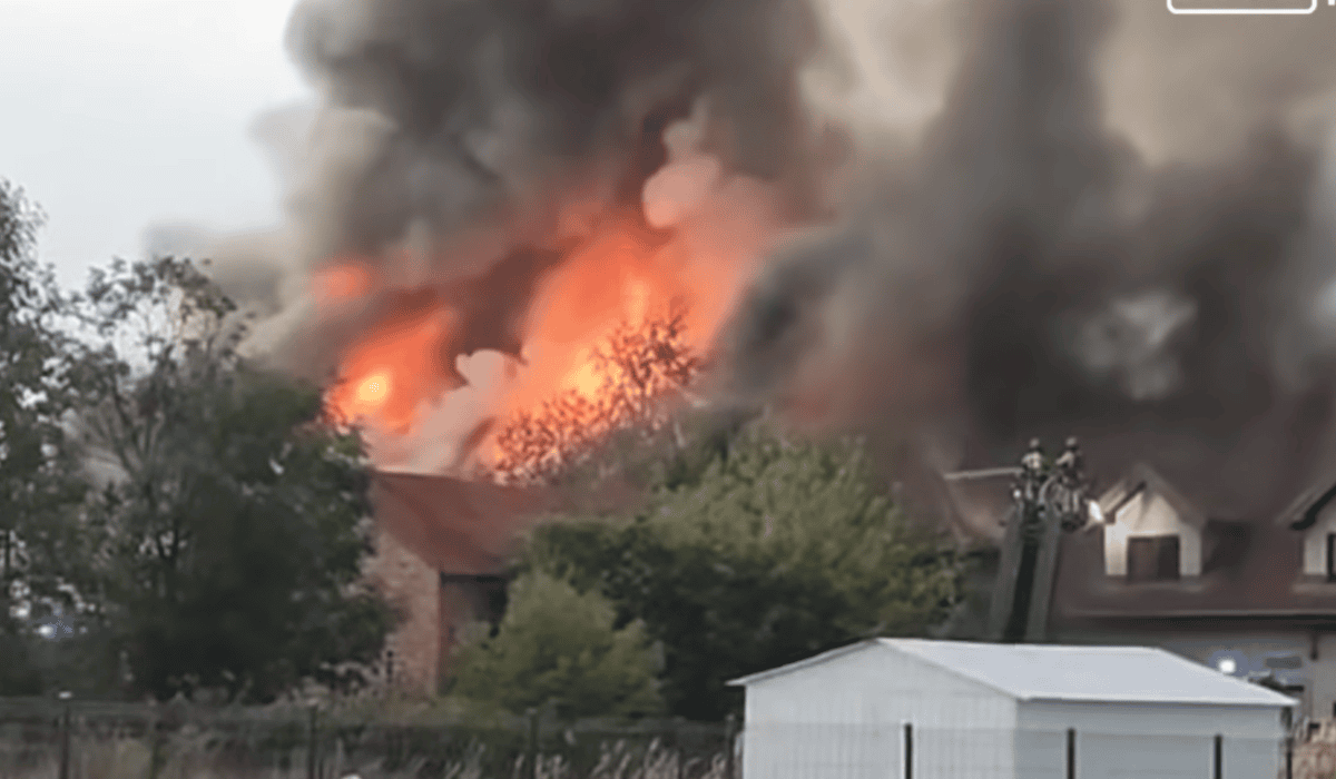 Pożar domu weselnego w Pruszkowie