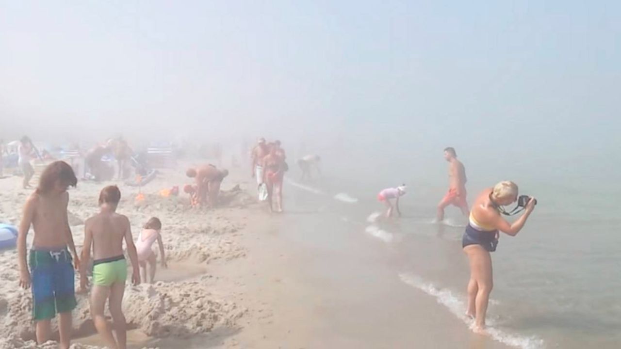 mgła plaża