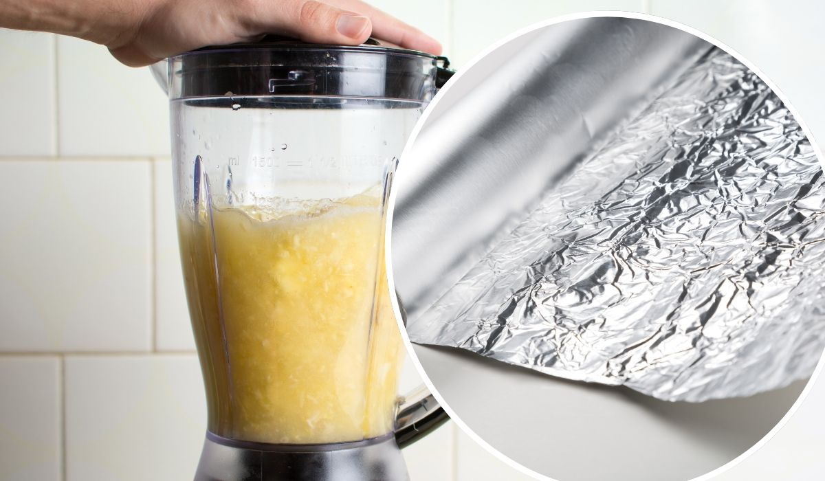 folia aluminiowa i blender