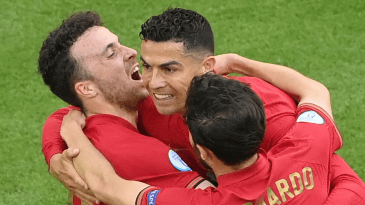 Christiano Ronaldo i Diogo Jota