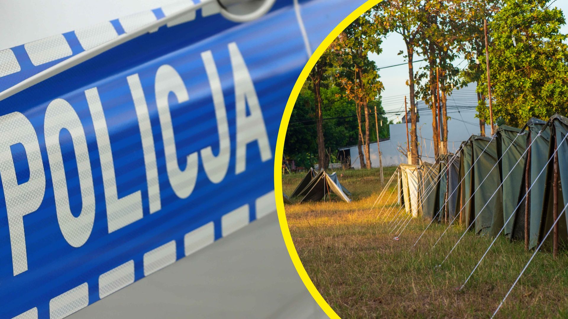policja, obóz harcerski