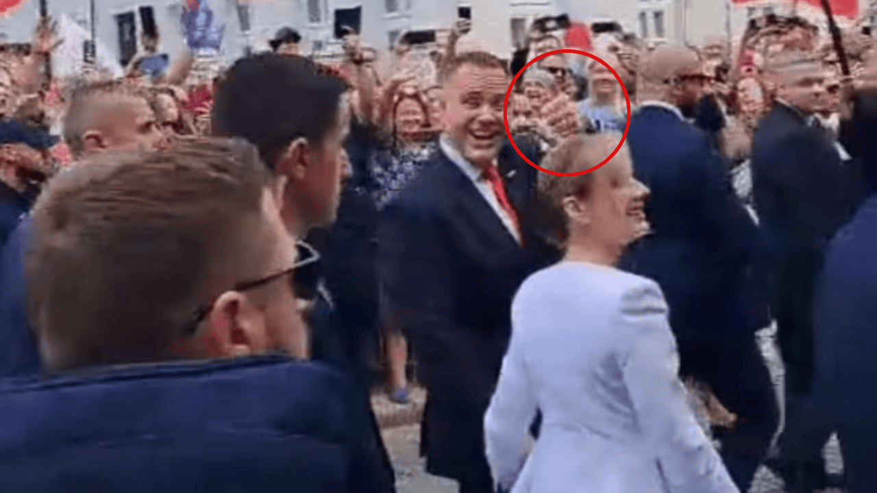 Nagle zaczęli krzyczeć dwa słowa do Karola Nawrockiego. Jego reakcja to hit