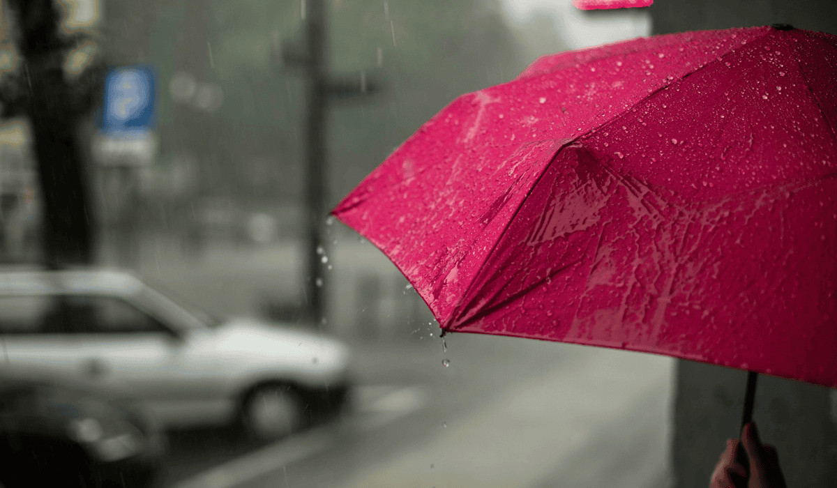 deszcz parasolka