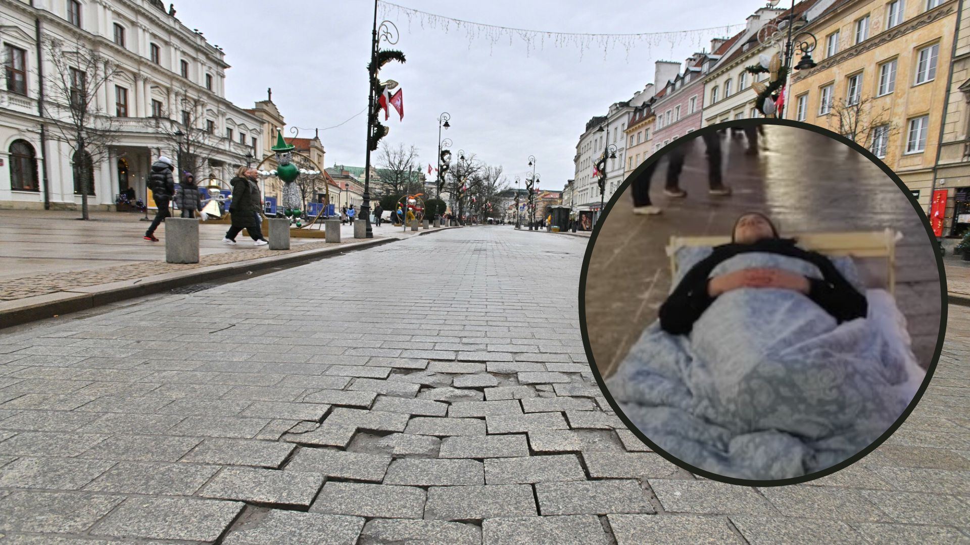 krakowskie przedmieście warszawa chodnik budynki, zdjęcie ilustracyjne