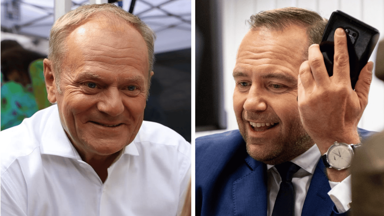 Donald Tusk i Karol Nawrocki
