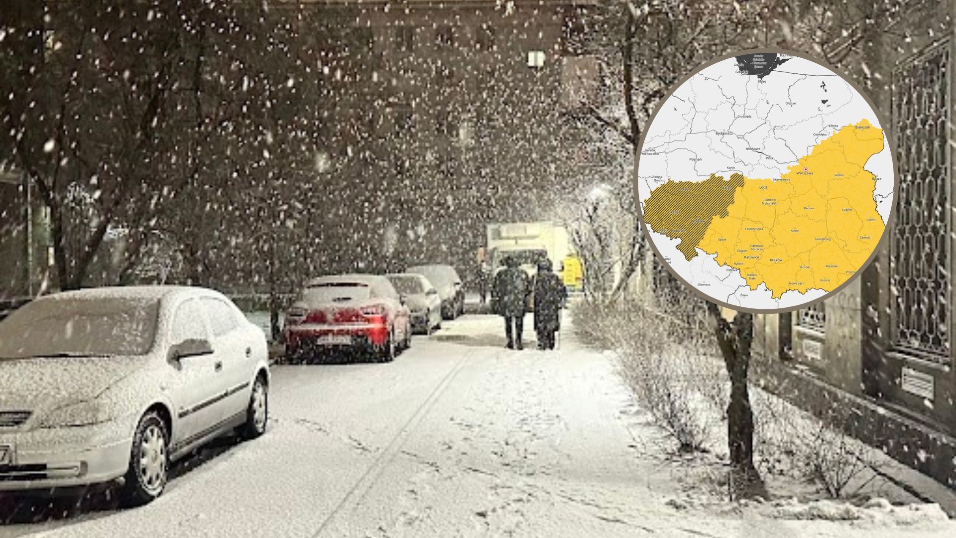 droga śnieg parasamochody mapa