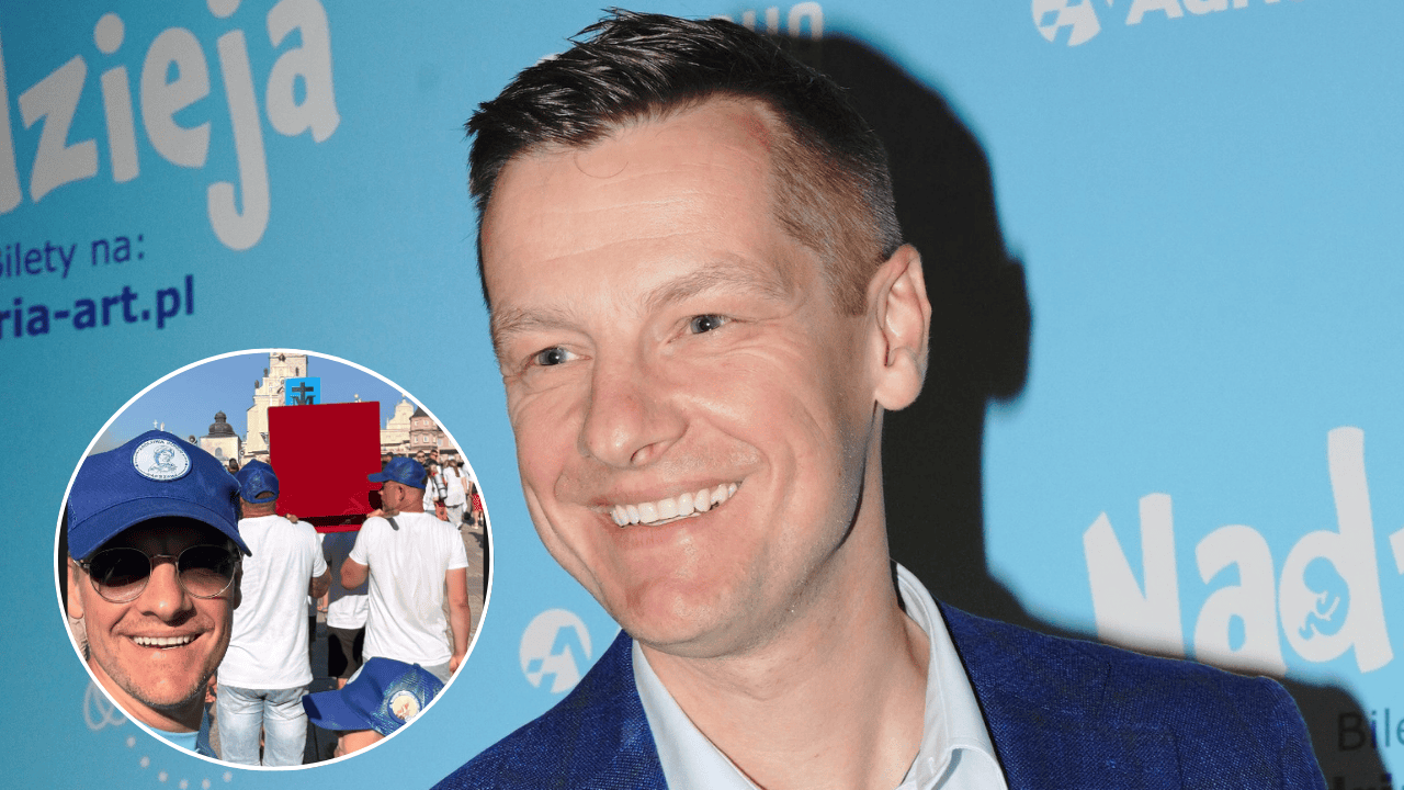 Mroczek zabrał małych synów na pielgrzymkę na Jasną Górę. Pokazał, jak to znieśli