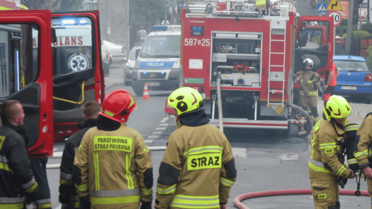 Wybuch w polskiej miejscowości, w akcji wiele służb. Droga została zablokowana