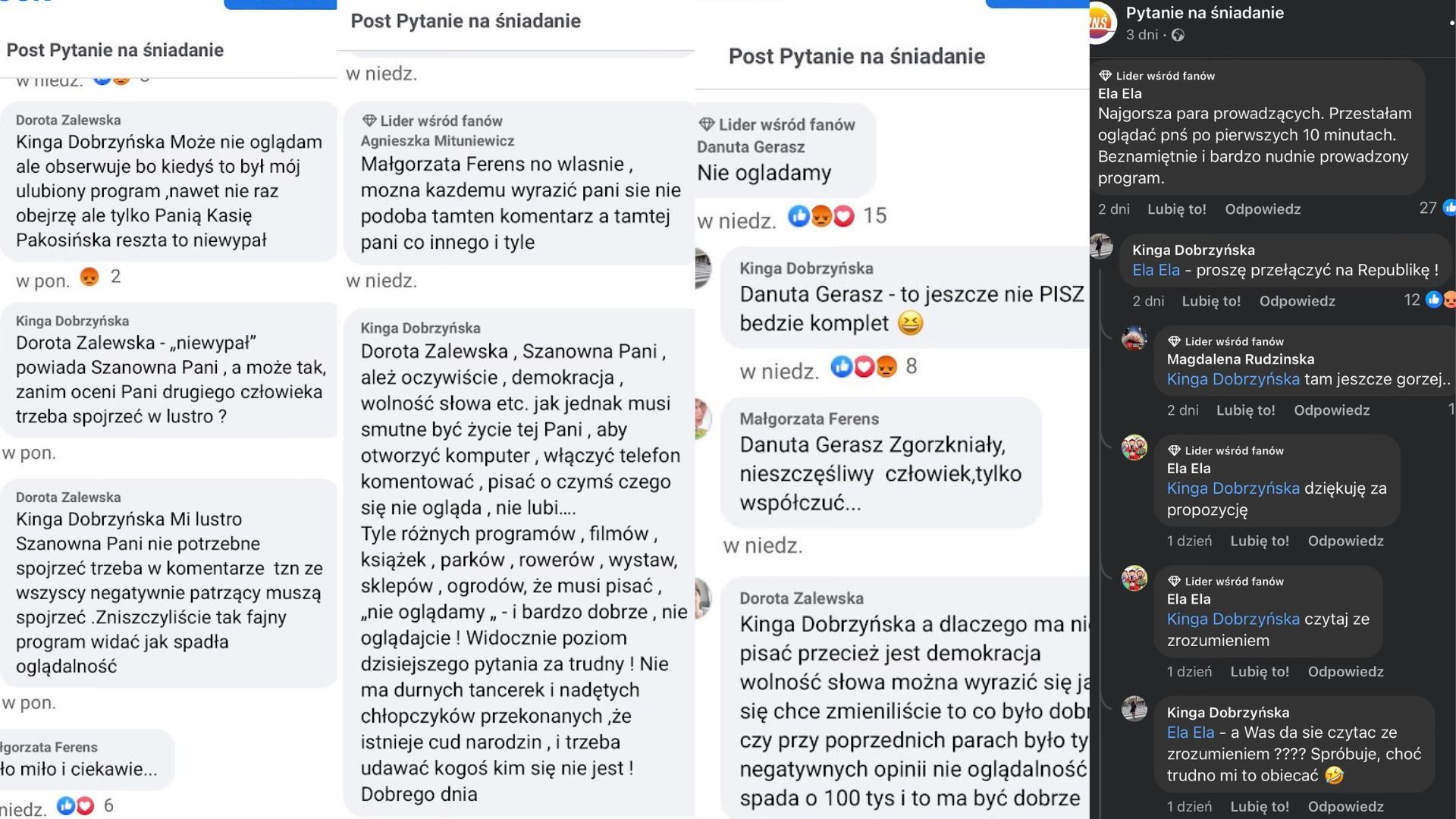 Pytanie na śniadanie, dyskusje z widzami, fot. Facebook