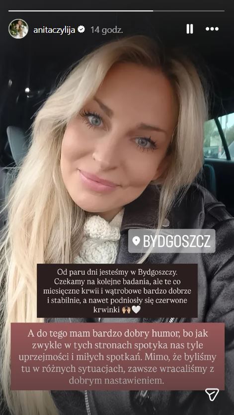 Anita ujawniła wyniki badań Adriana. Zabrała głos prosto z kliniki