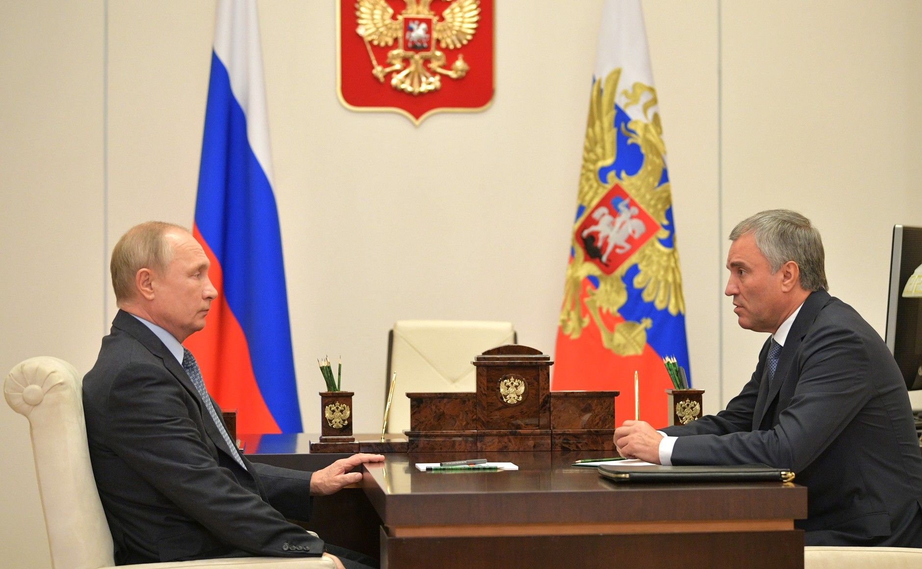 Władimir Putin i Wiaczesław Wołodin