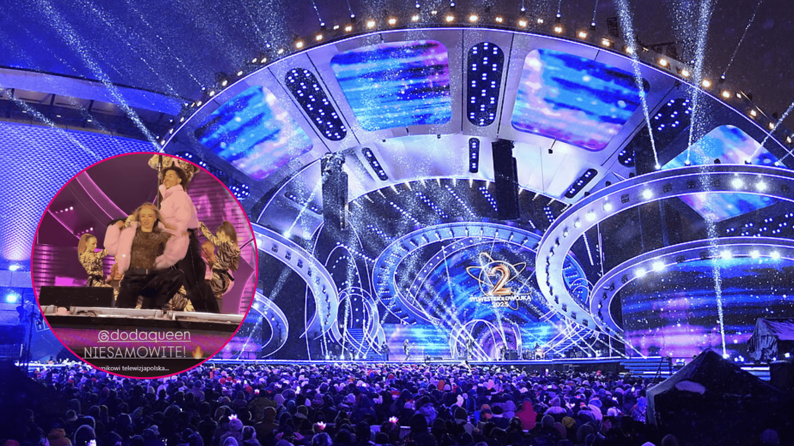 Sylwester z Dwójką 2025. Takie sceny na występie Dody. To na pewno przejdzie do histori.