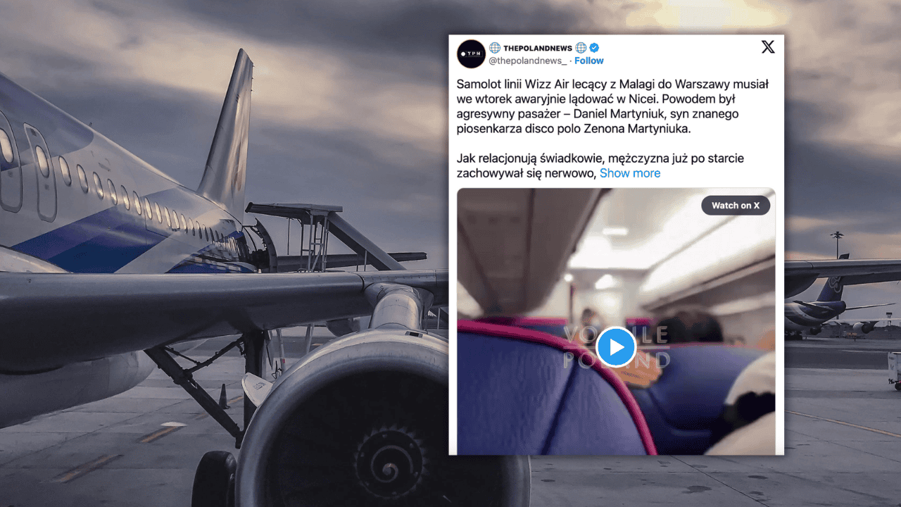 Burzliwy lot Daniela Martyniuka. W sieci krąży nagranie z jego zachowania